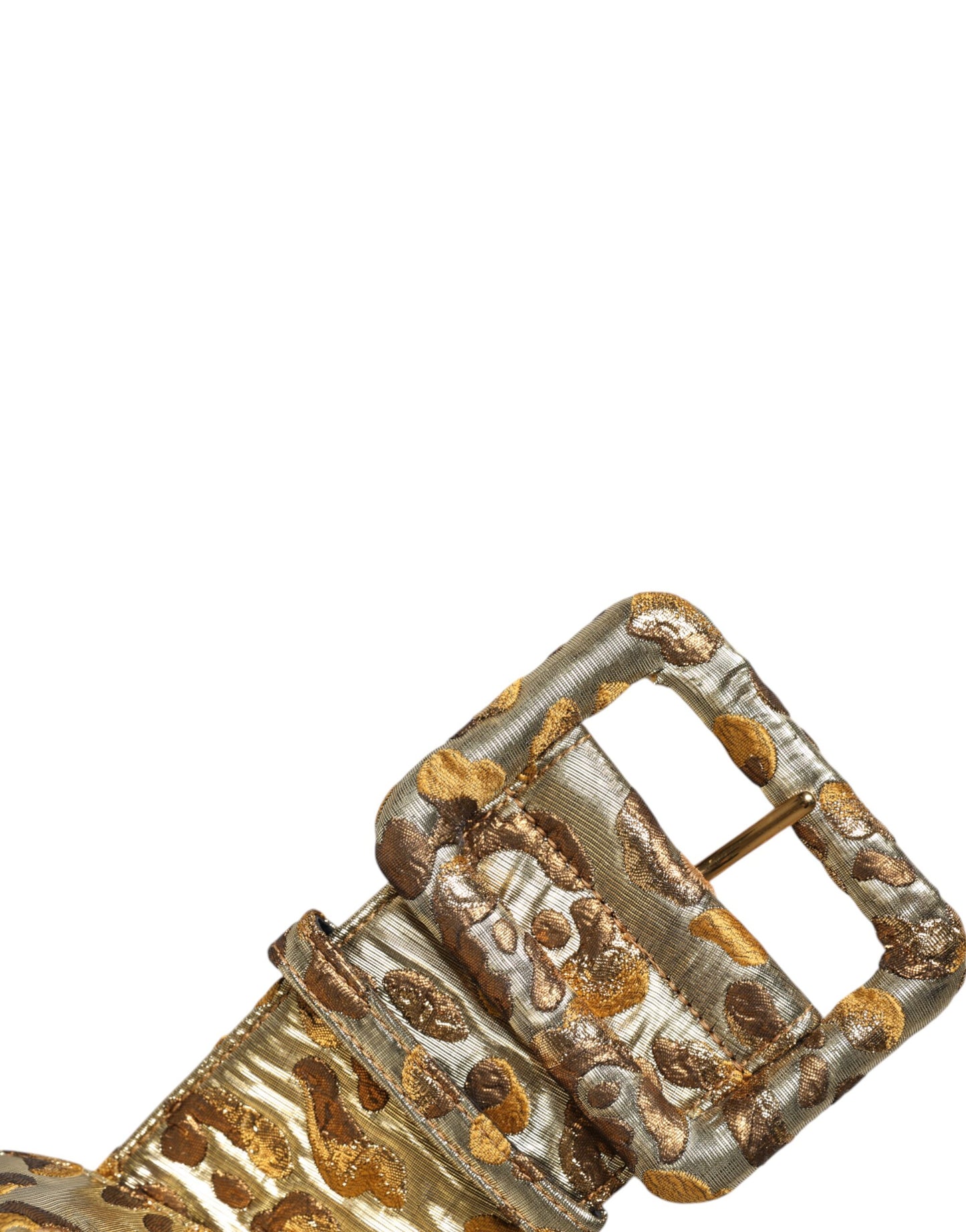 Ceinture large en tissu jacquard à pois dorés Dolce & Gabbana