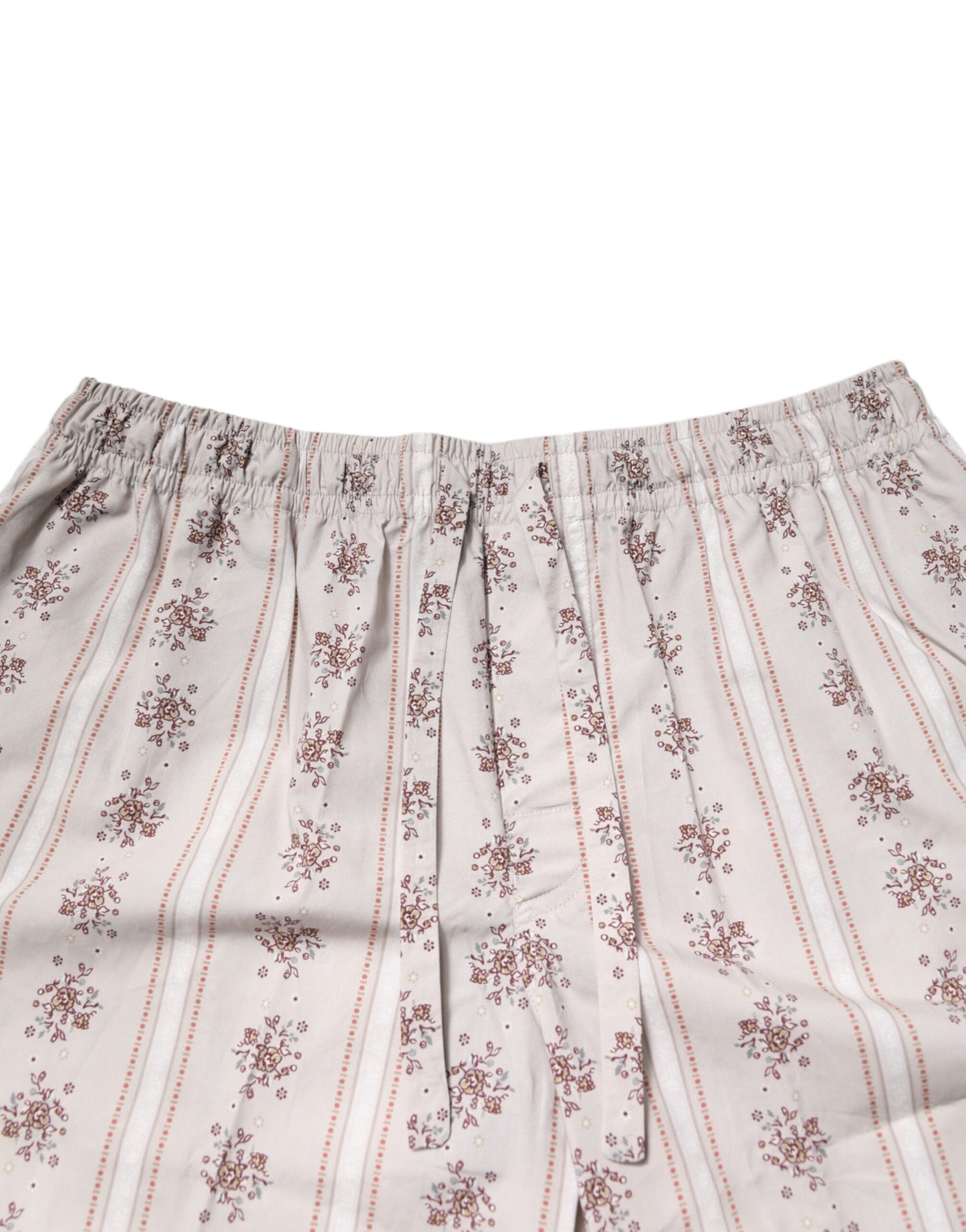 Pyjama homme en coton beige à imprimé floral Dolce & Gabbana