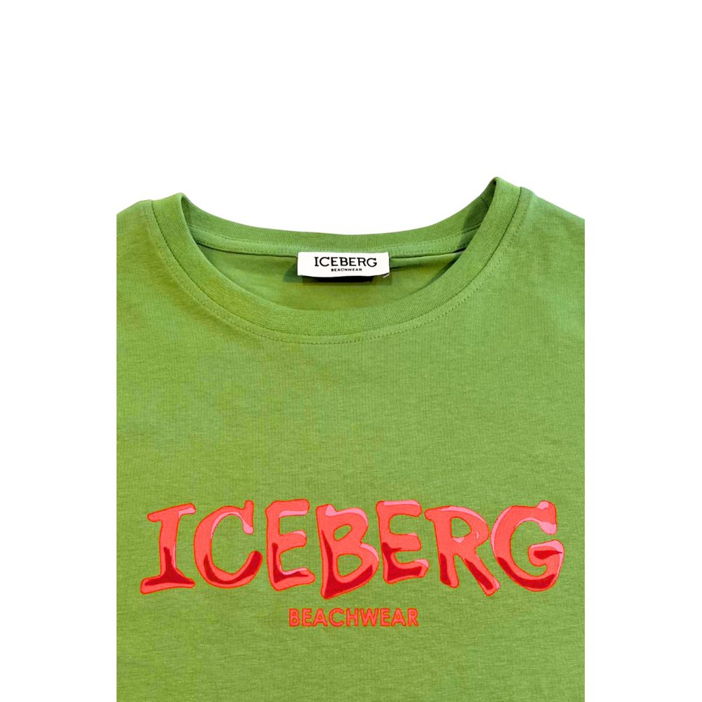 T-shirt en coton pour homme, couleur vert iceberg.