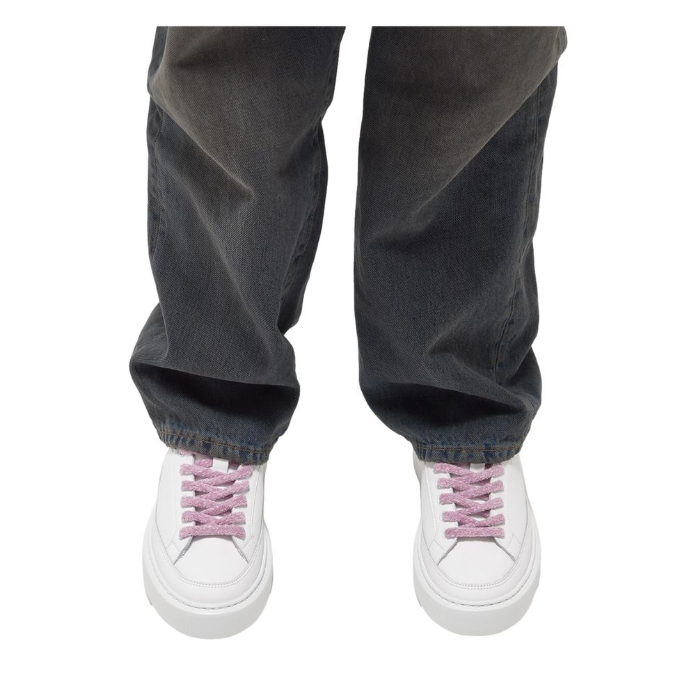 Baskets en cuir beige DATE