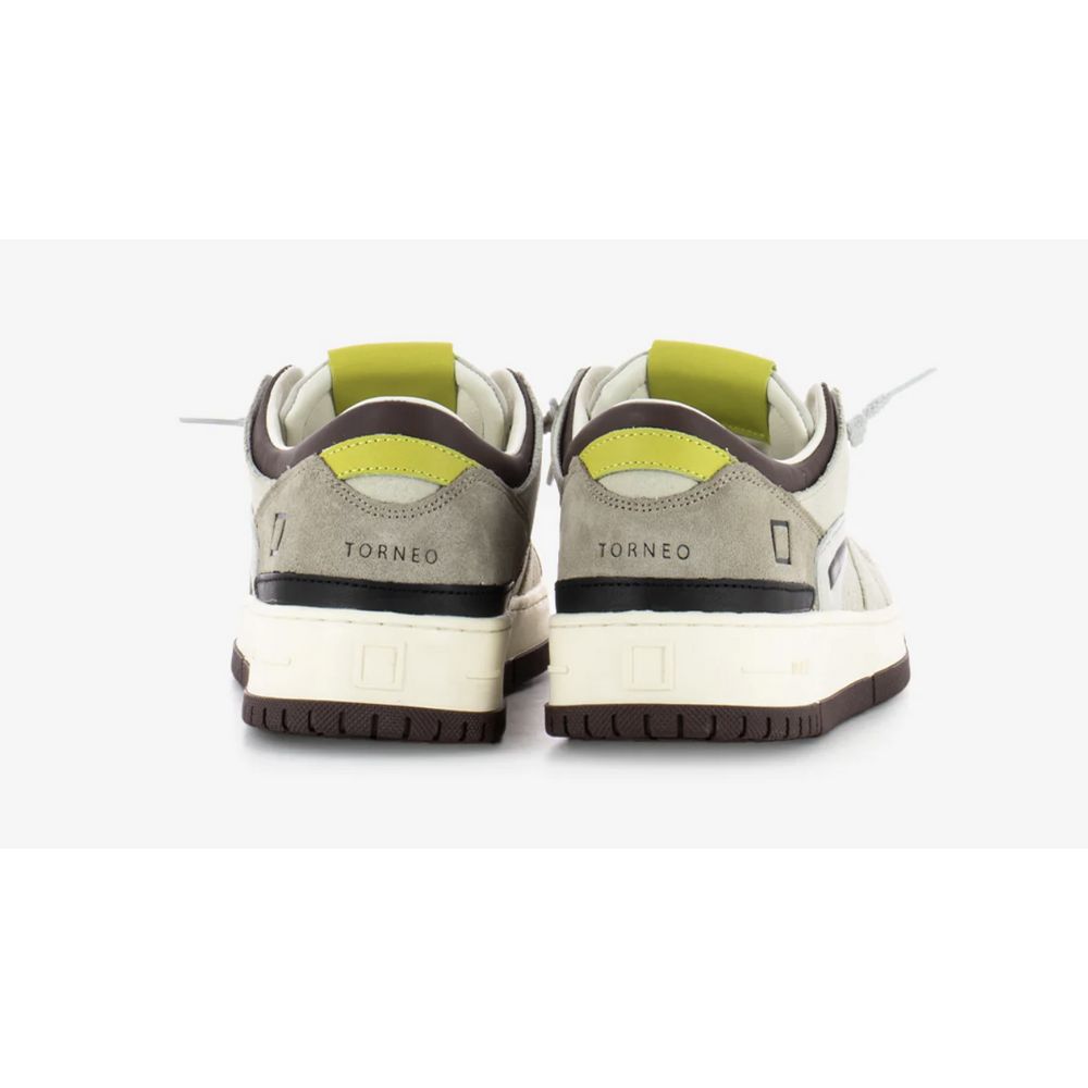 DATE Beige leren sneaker