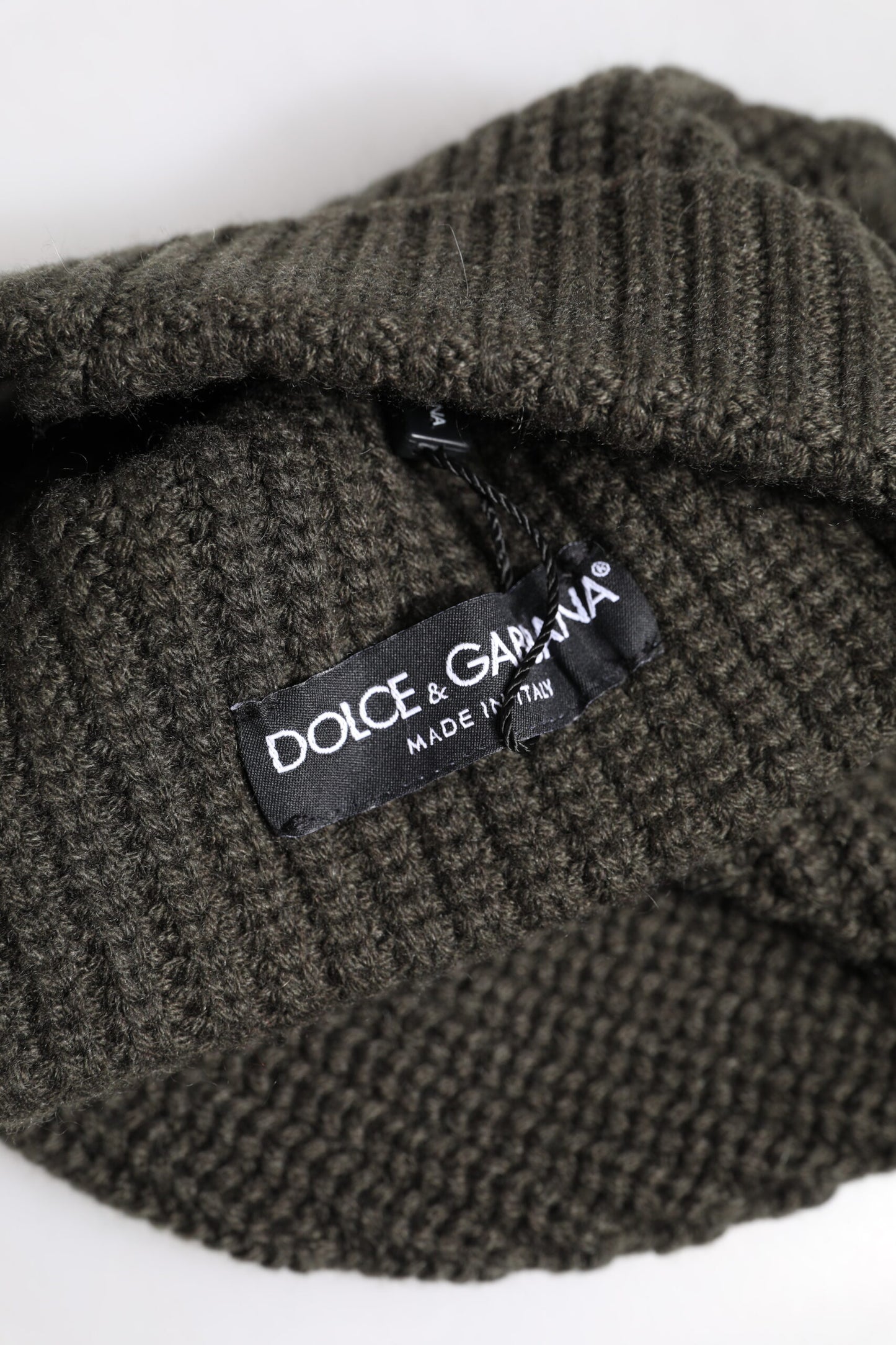 Dolce & Gabbana donkergrijze kasjmier gebreide wintermuts