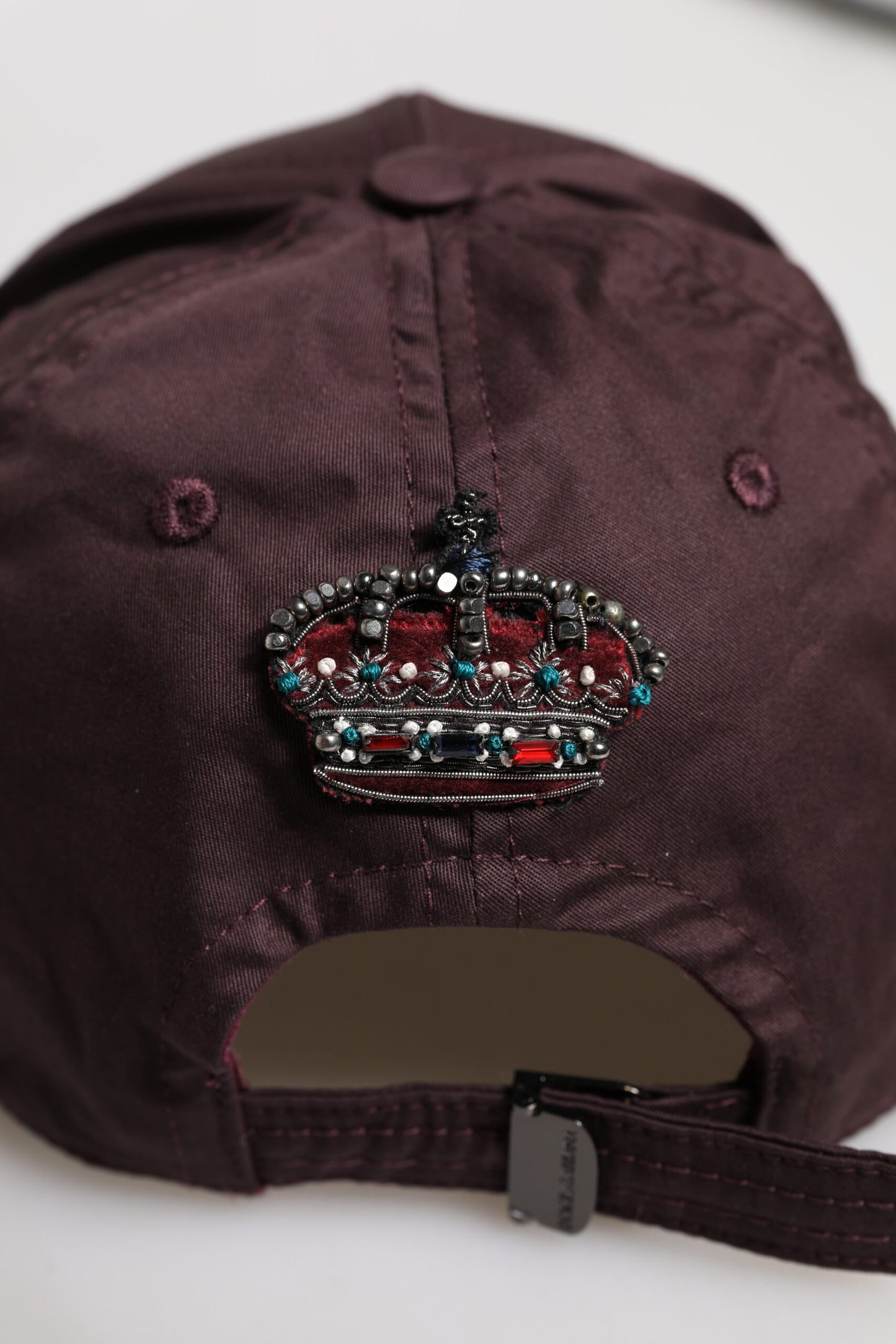 Casquette de baseball Dolce & Gabbana en coton marron DG Crown à 6 panneaux