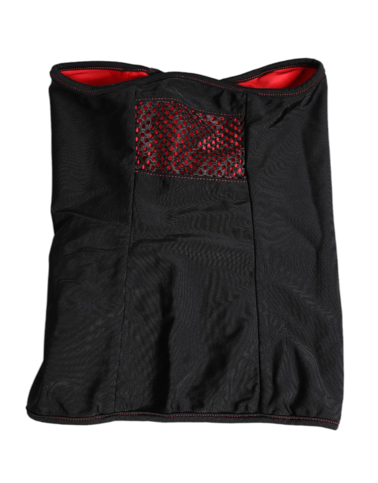 Dolce & Gabbana Zwarte Nylon Gebreide Nekwarmer Balaclava Sjaal