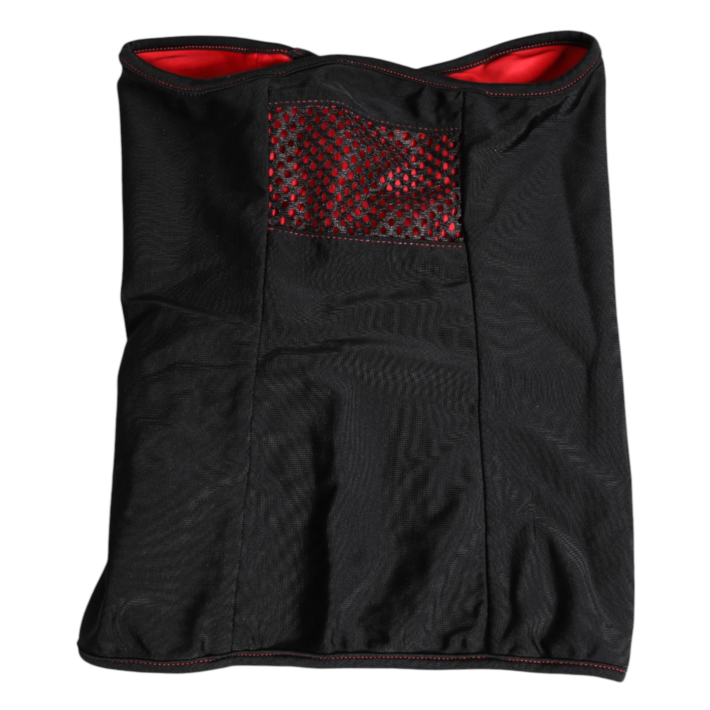 Dolce & Gabbana Zwarte Nylon Gebreide Nekwarmer Balaclava Sjaal