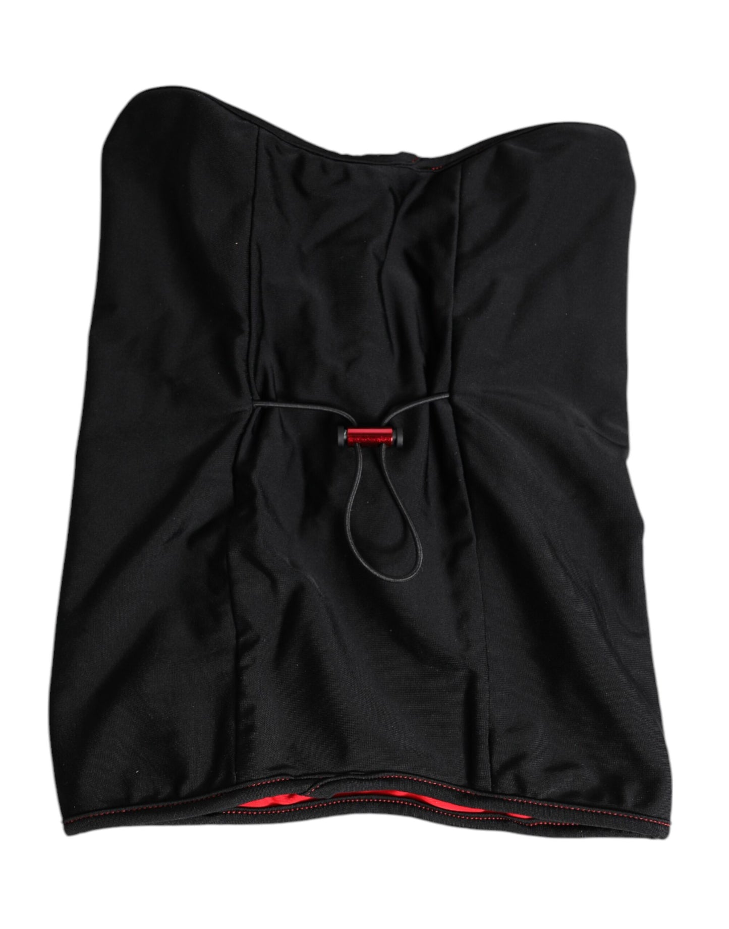 Dolce & Gabbana Zwarte Nylon Gebreide Nekwarmer Balaclava Sjaal