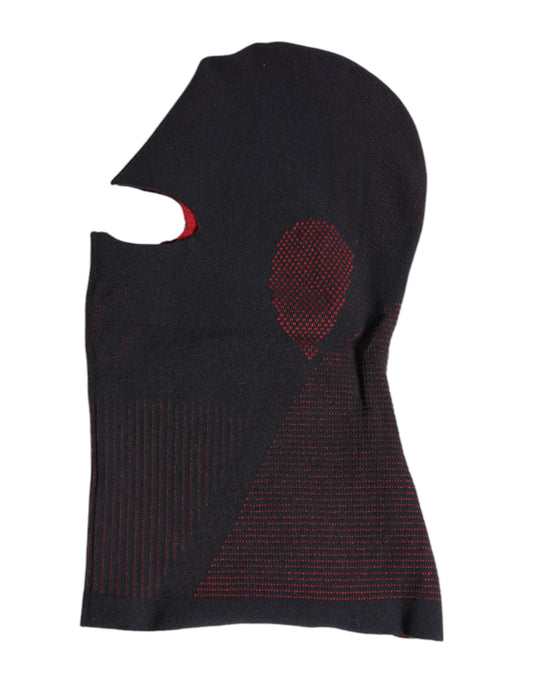 Dolce & Gabbana Zwarte Katoenen Gebreide Skimasker Balaclava Muts