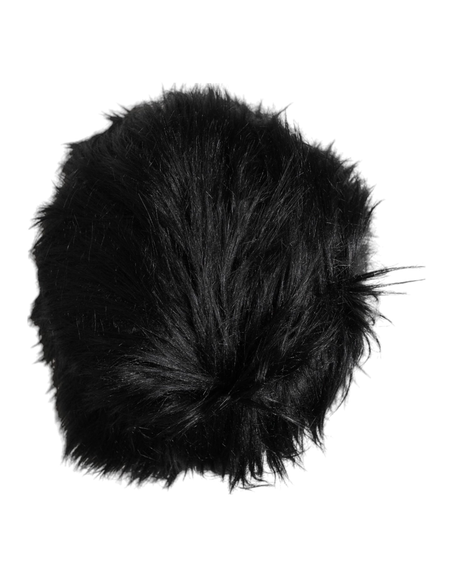 Dolce & Gabbana Zwarte Kunstbont Bucket Hat