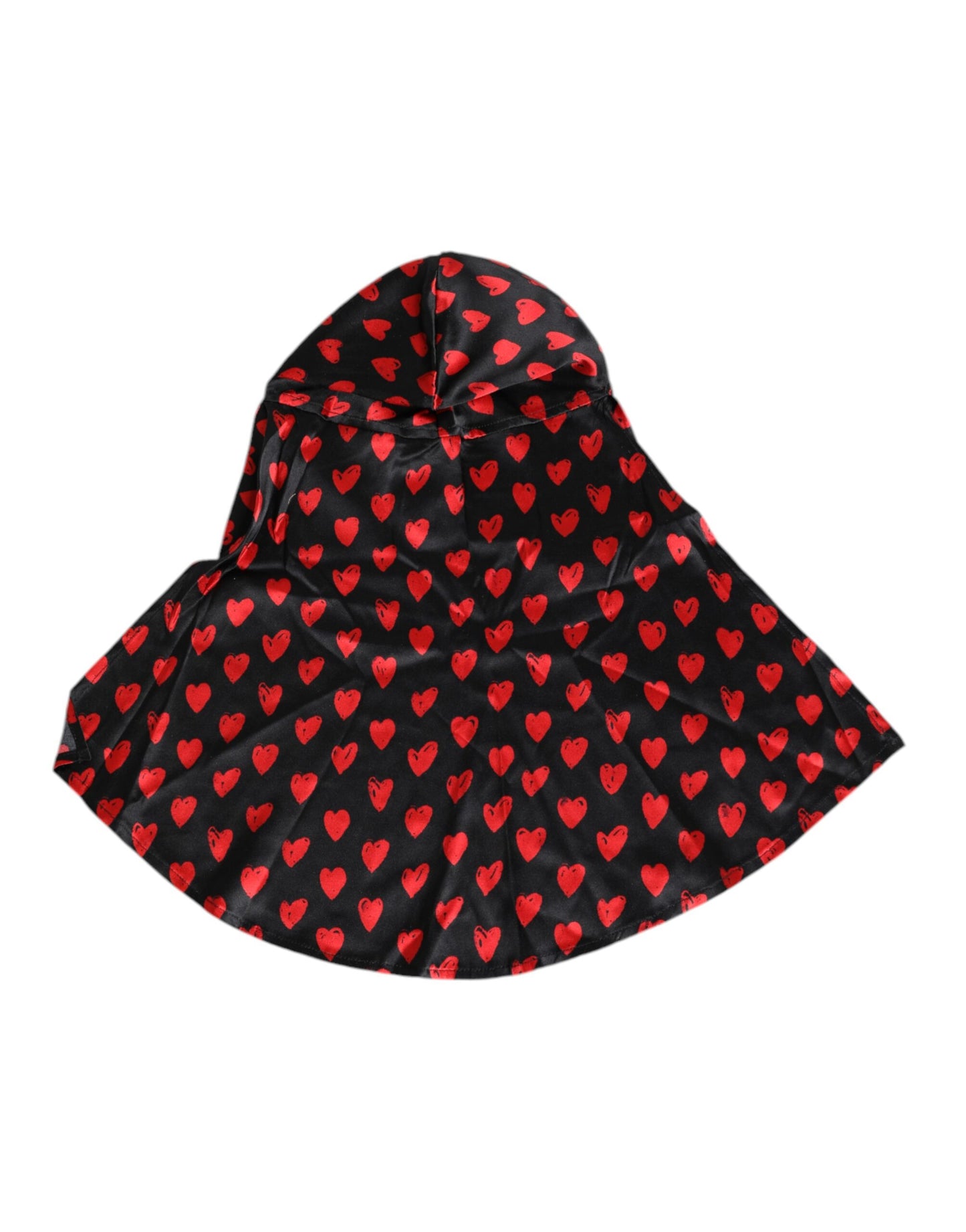 Dolce & Gabbana Zwarte Rode Harten Polyester Hoed