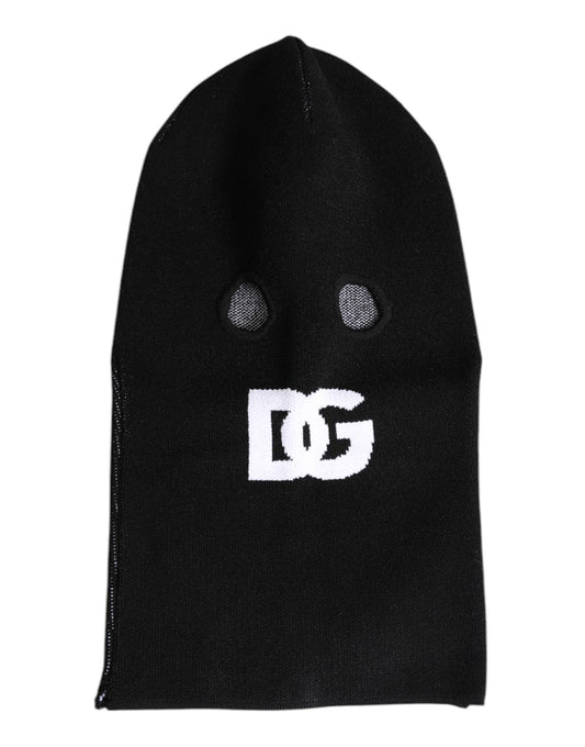 Dolce & Gabbana Zwarte Kasjmier Gebreide Skimasker Balaclava Muts