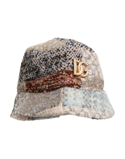 Dolce & Gabbana Multicolor Patchwork Versierde Bucket Hat