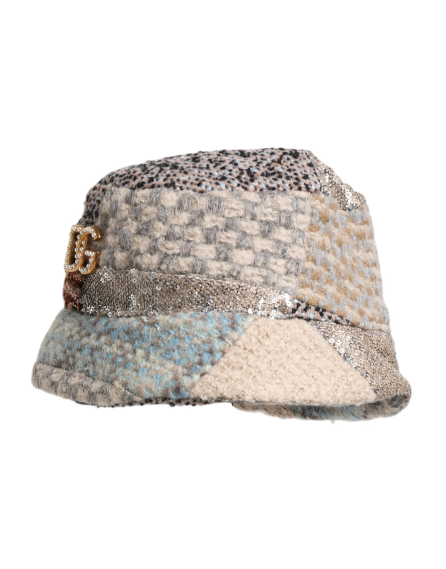 Dolce & Gabbana Multicolor Patchwork Versierde Bucket Hat