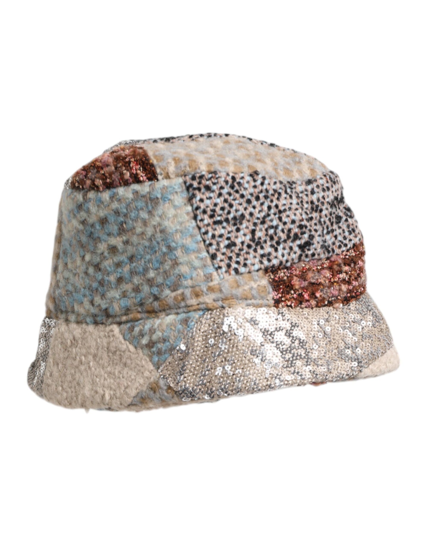 Dolce & Gabbana Multicolor Patchwork Versierde Bucket Hat
