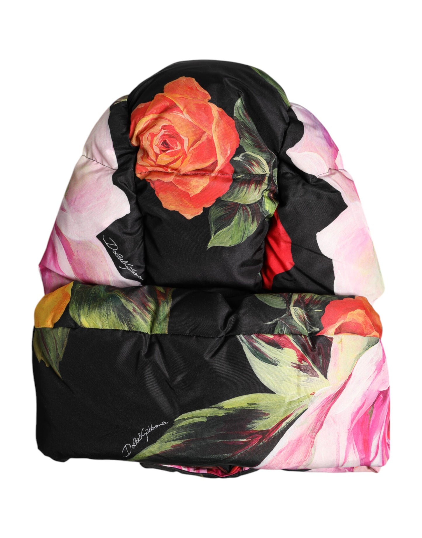 Dolce & Gabbana Zwarte Bloemenprint Hoed met Hoofdband