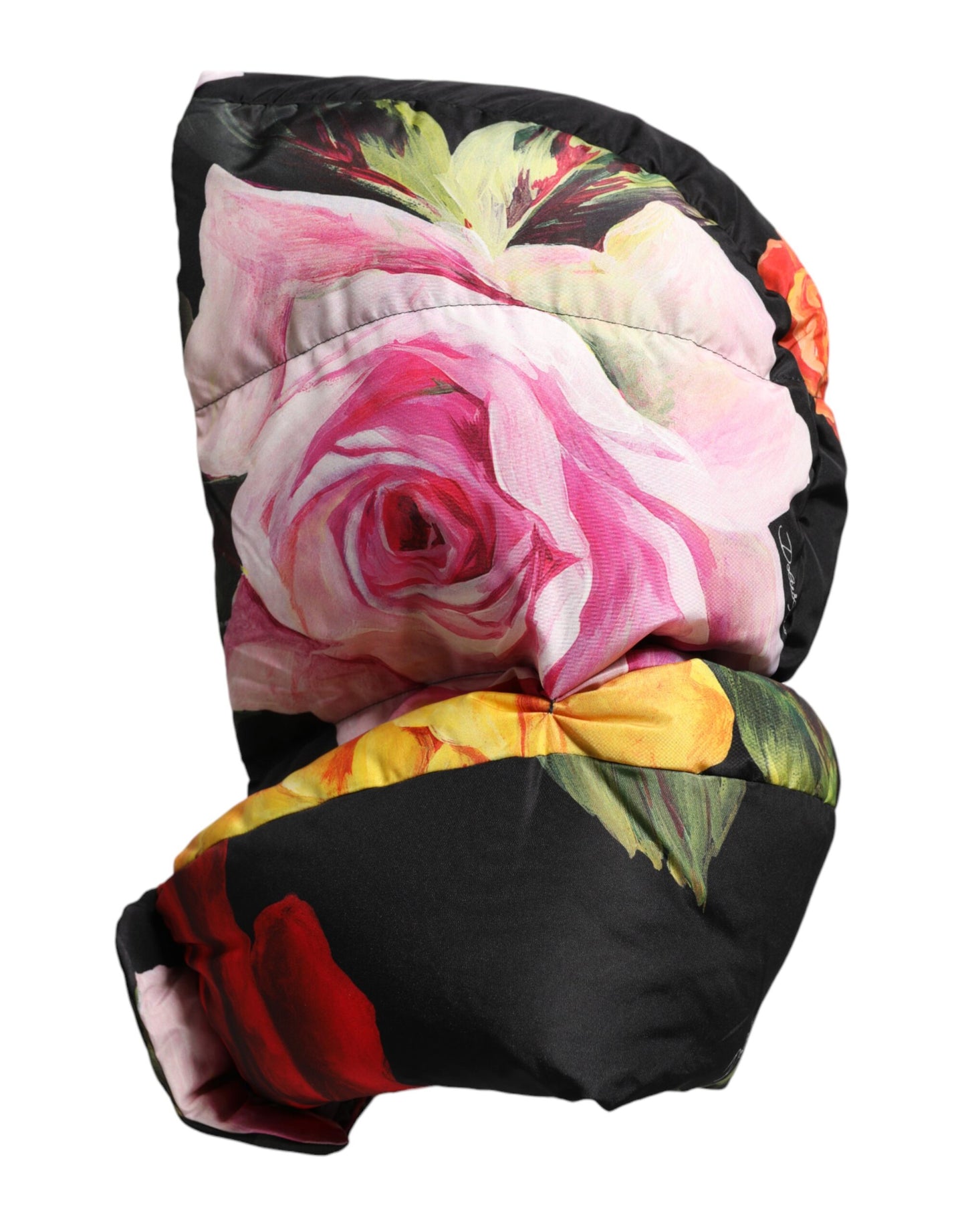 Dolce & Gabbana Zwarte Bloemenprint Hoed met Hoofdband