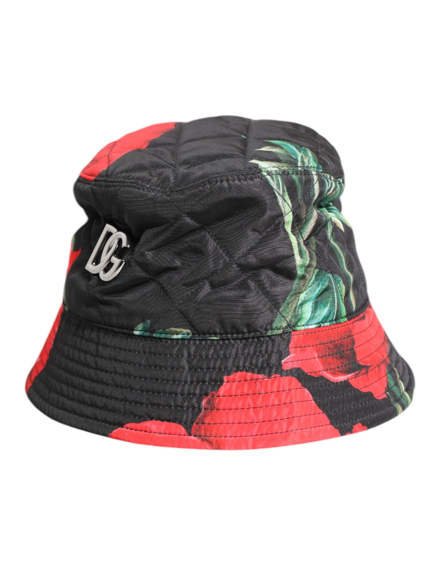 Dolce & Gabbana Multicolor DG Plaque Brede Rand Bucket Hat