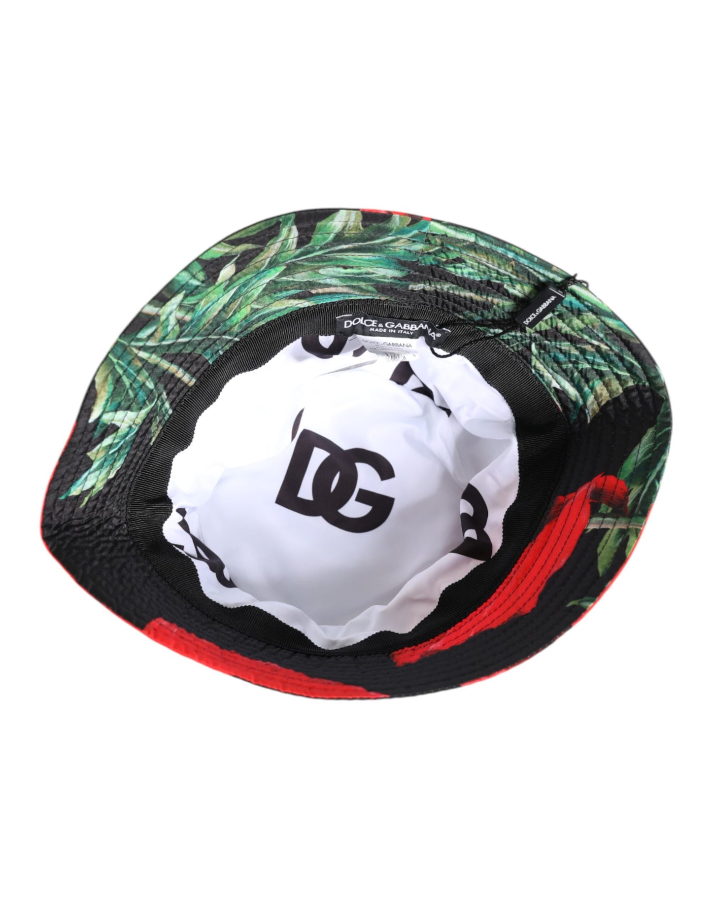Dolce & Gabbana Multicolor DG Plaque Brede Rand Bucket Hat