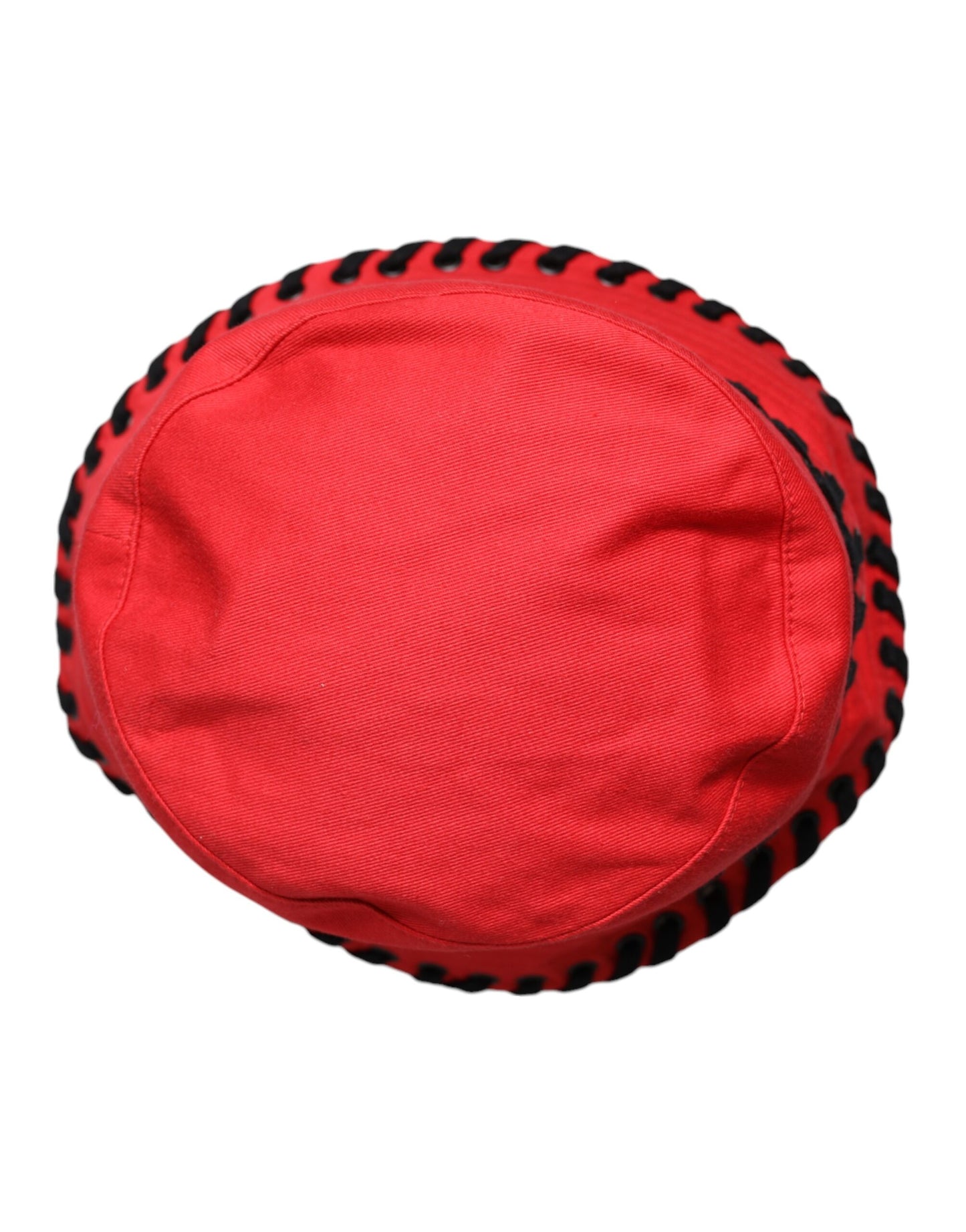 Dolce & Gabbana Rode Kant Polyester Emmerhoed met Brede Rand