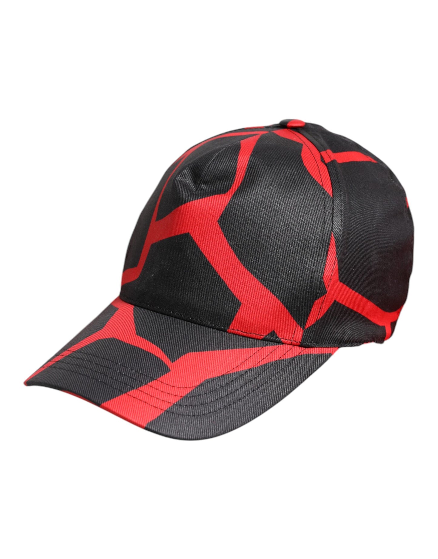 Casquette de baseball en tulle et dentelle rouge et noire Dolce & Gabbana
