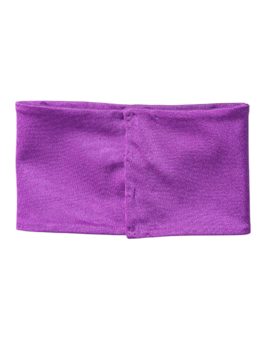 Dolce & Gabbana Paarse Nylon Stretch Dames Nekwarmer Sjaal