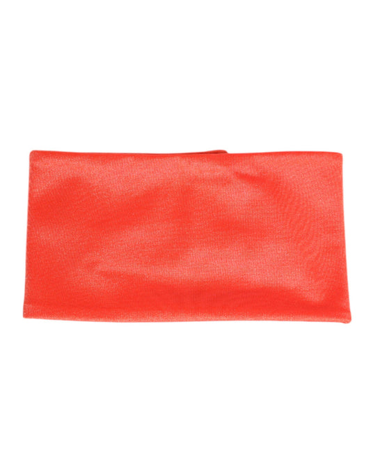 Dolce & Gabbana Oranje Nylon Stretch Dames Nekwarmer Sjaal