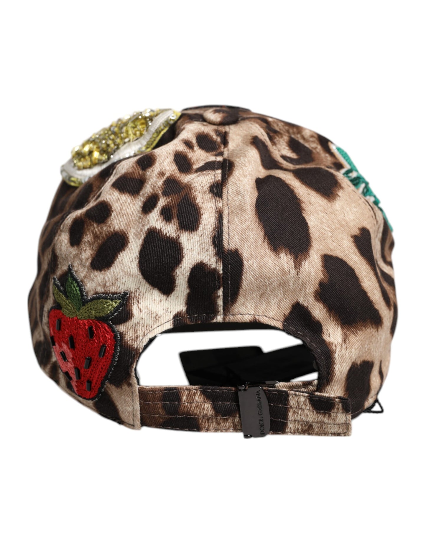 Dolce & Gabbana Bruine Luipaard Pailletten Sicilië Baseballpet