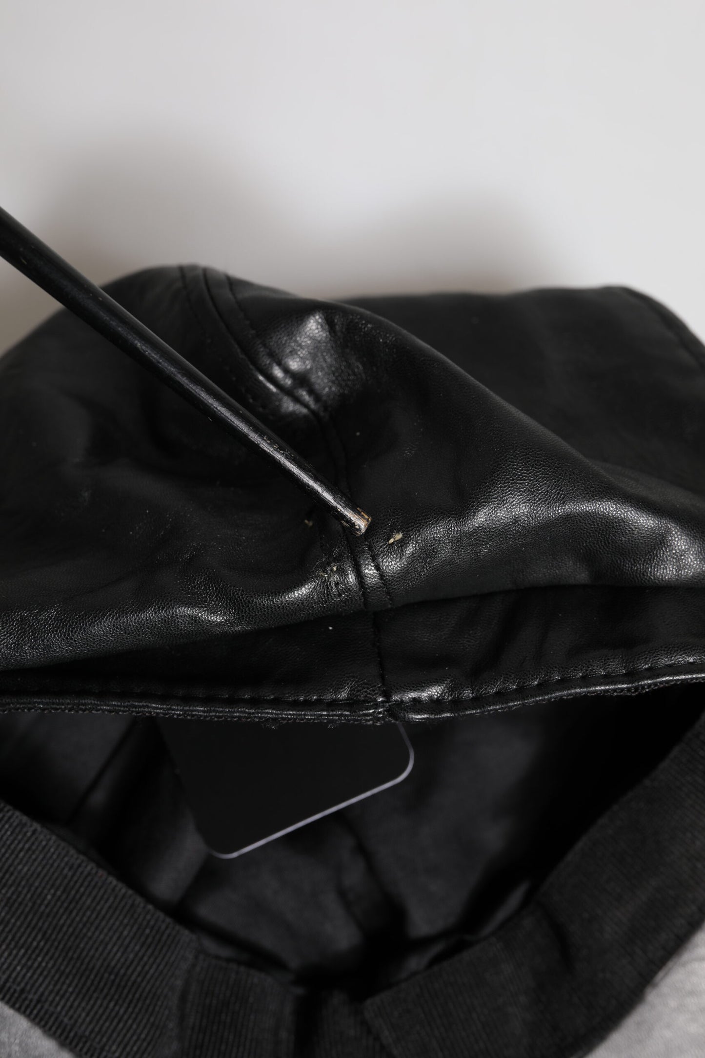 Dolce & Gabbana Chapeau Newsboy Capello Cabbie en veau noir