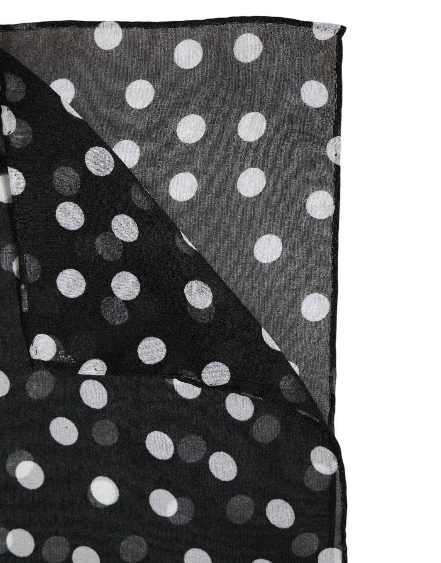 Dolce & Gabbana Zwarte Polka Dots Polyester Wikkel Sjaal
