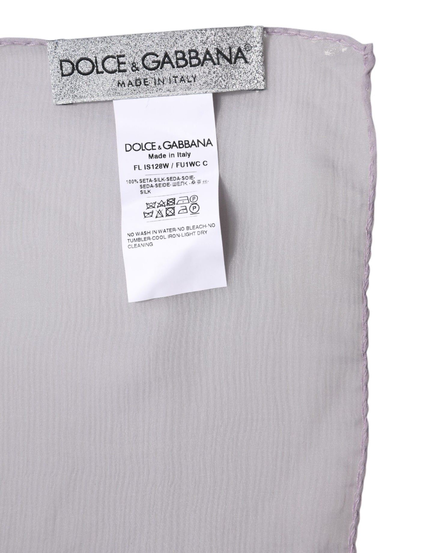 Dolce & Gabbana Paarse Zijden Rechthoekige Wikkelsjaal