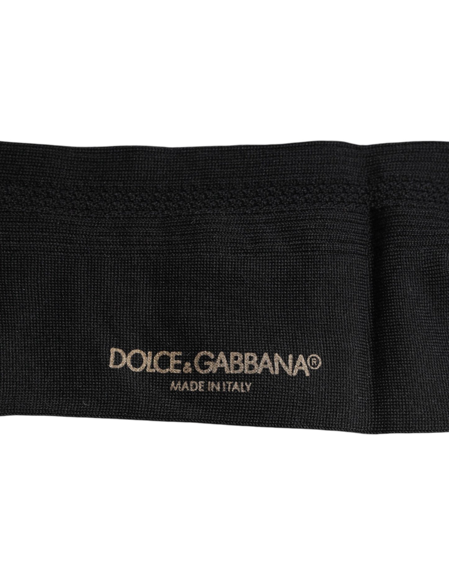 Dolce & Gabbana Black Stretch Logo Mid Calf Men Socks
