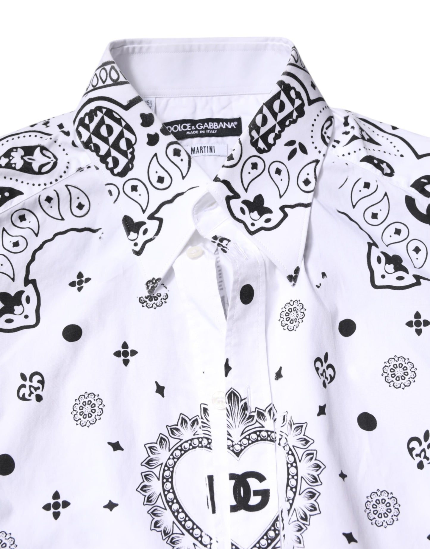 Dolce & Gabbana wit-zwart bandana MARTINI heren overhemd