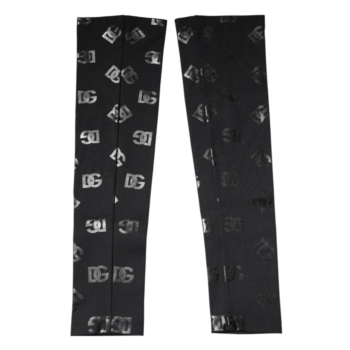 Dolce & Gabbana Zwarte DG Logo Monogram Wollen Stretch Arm Mouwen
