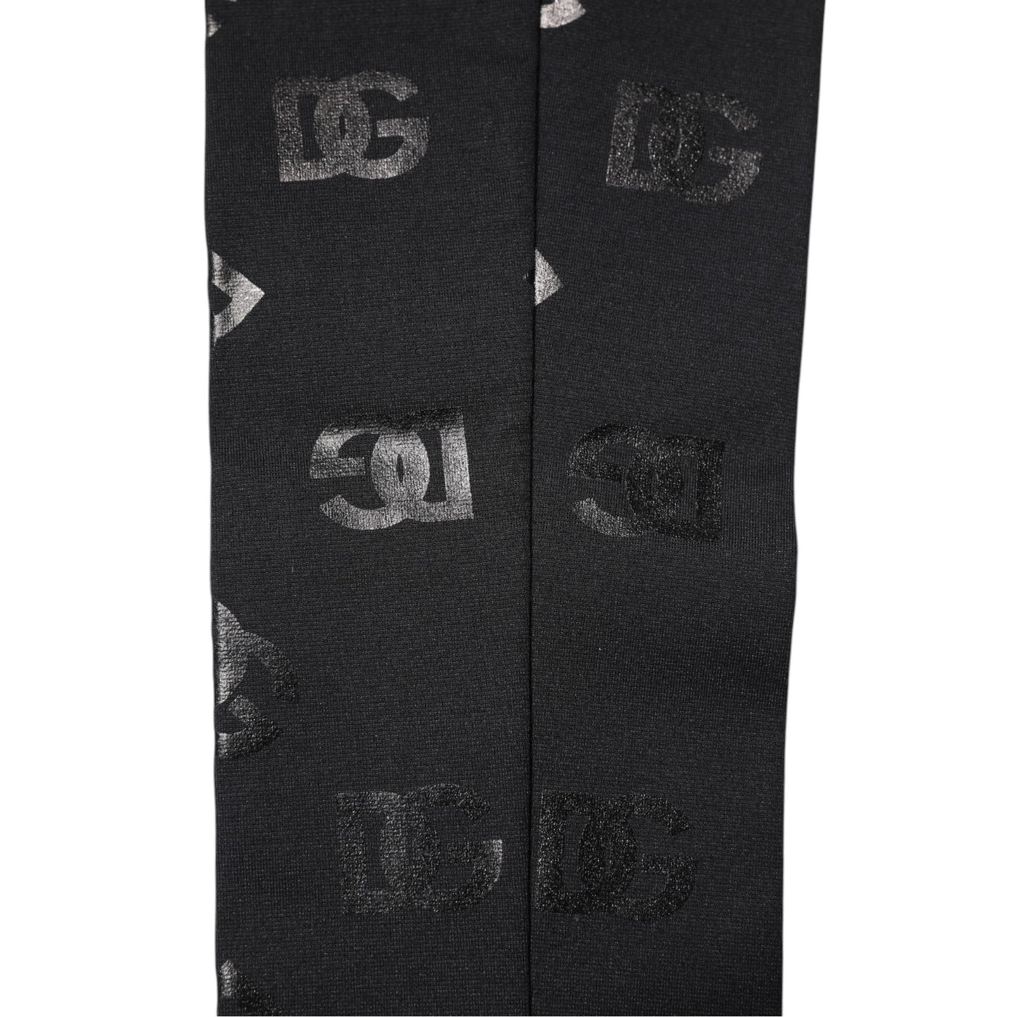 Dolce & Gabbana Zwarte DG Logo Monogram Wollen Stretch Arm Mouwen