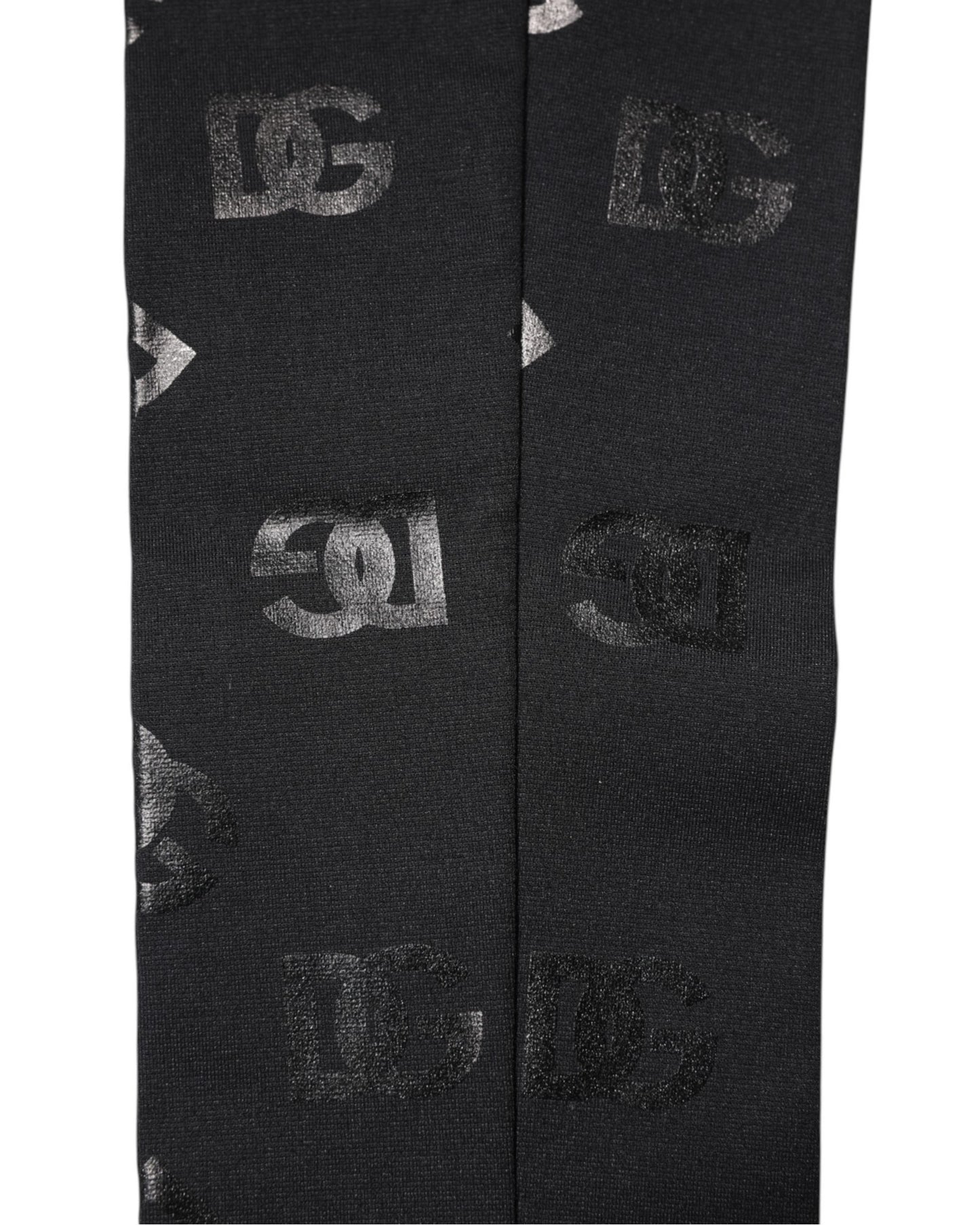 Dolce & Gabbana Zwarte DG Logo Monogram Wollen Stretch Arm Mouwen