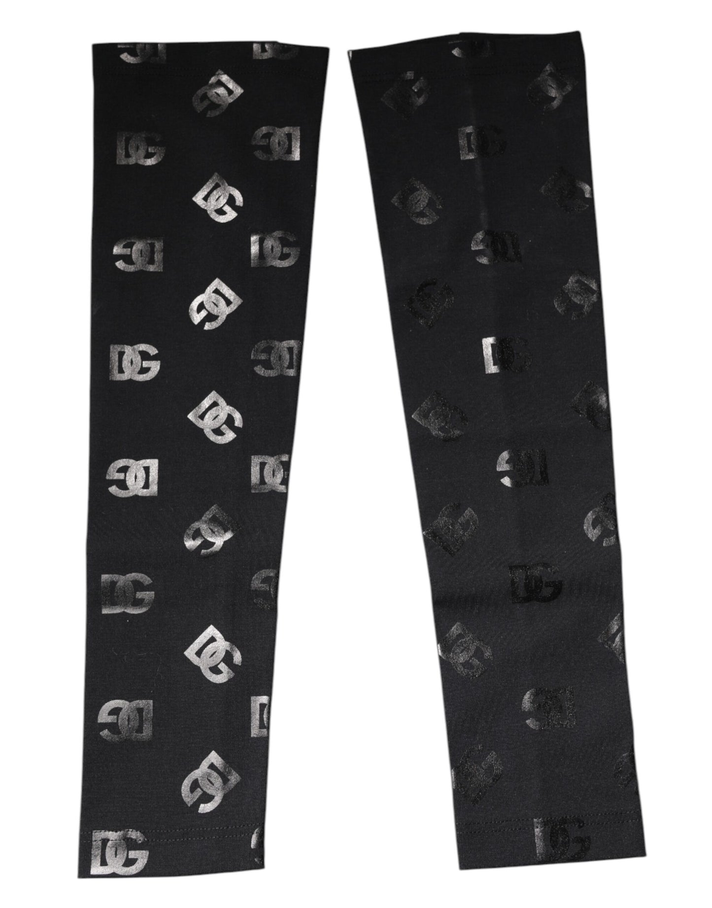 Dolce & Gabbana Zwarte DG Logo Monogram Wollen Stretch Arm Mouwen