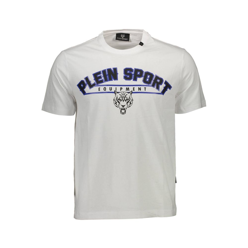 T-shirt homme en coton blanc Plein Sport