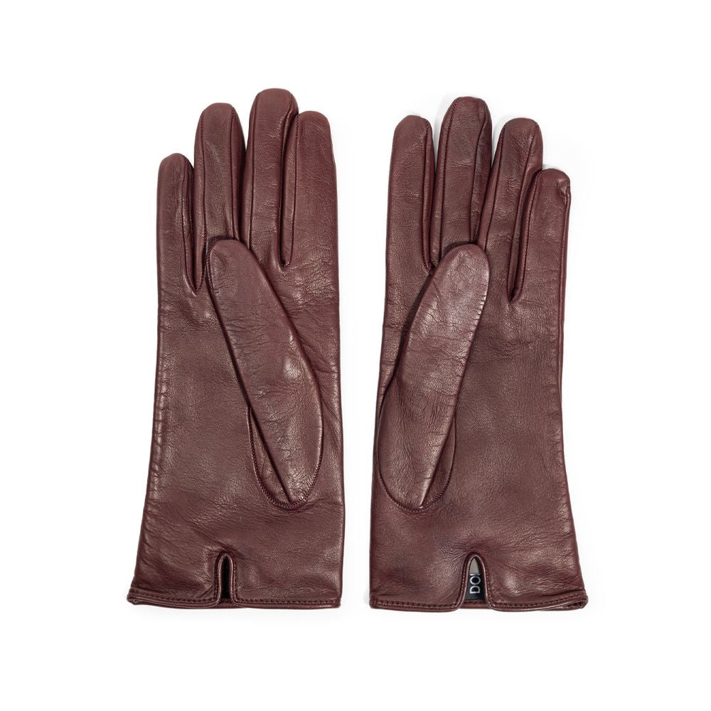 Dolce & Gabbana Burgundy Leather Glove