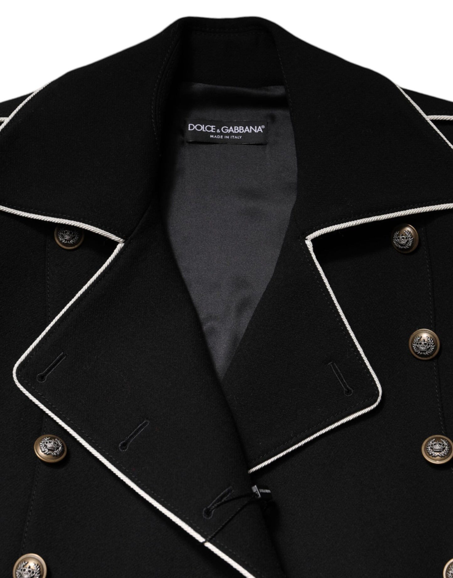 Dolce & Gabbana - Blazer noir en laine à double boutonnage