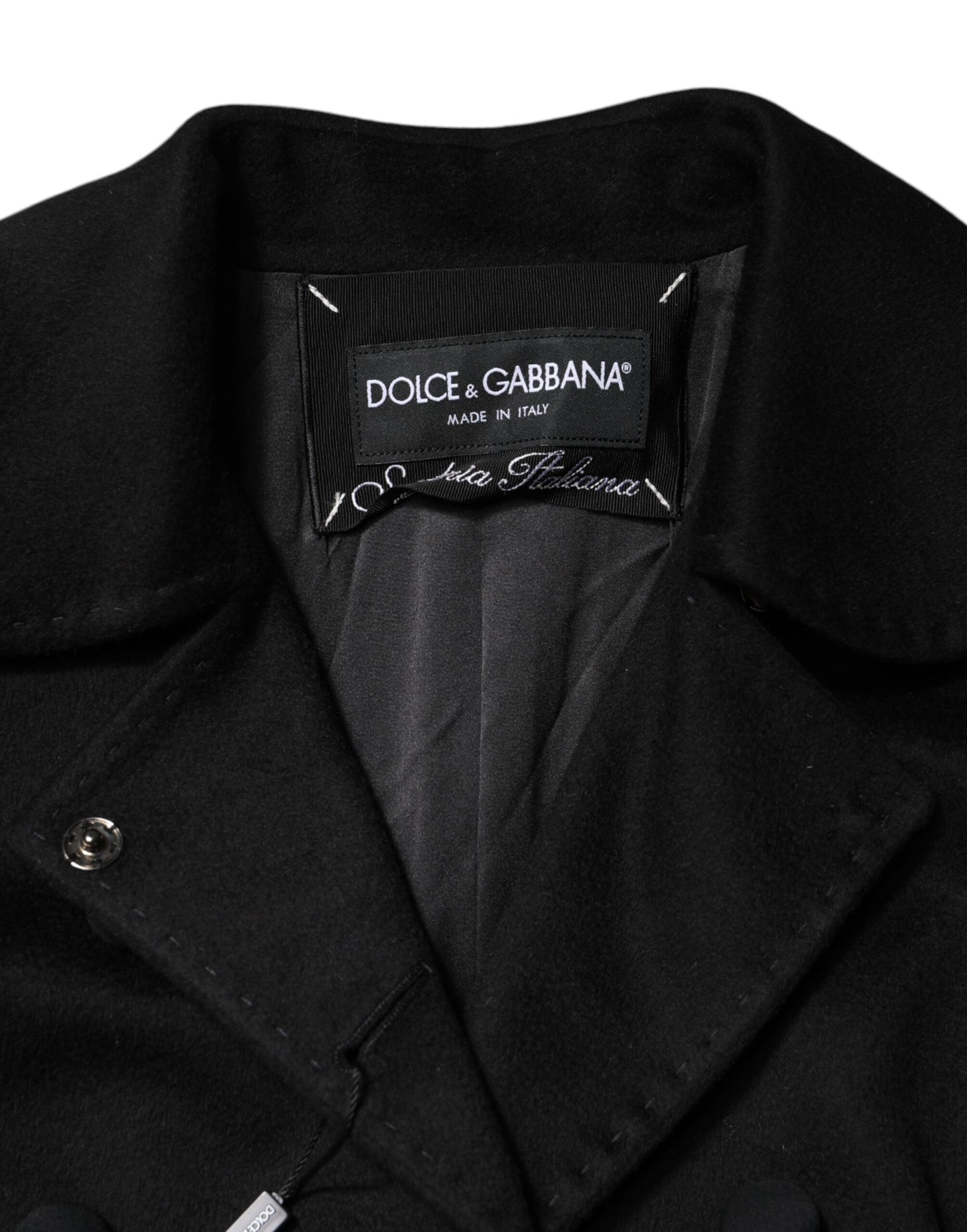 Dolce & Gabbana Zwarte Wollen Sartoria Italiana Blazerjas