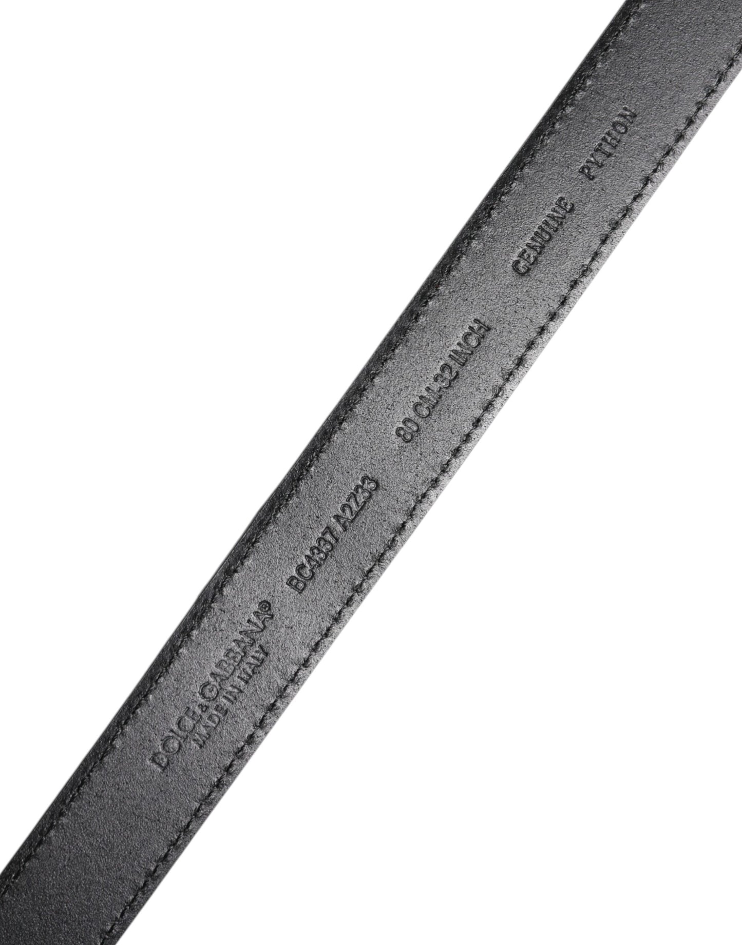 Dolce & Gabbana Red Exotic Leather Brass Metal Buckle Belt