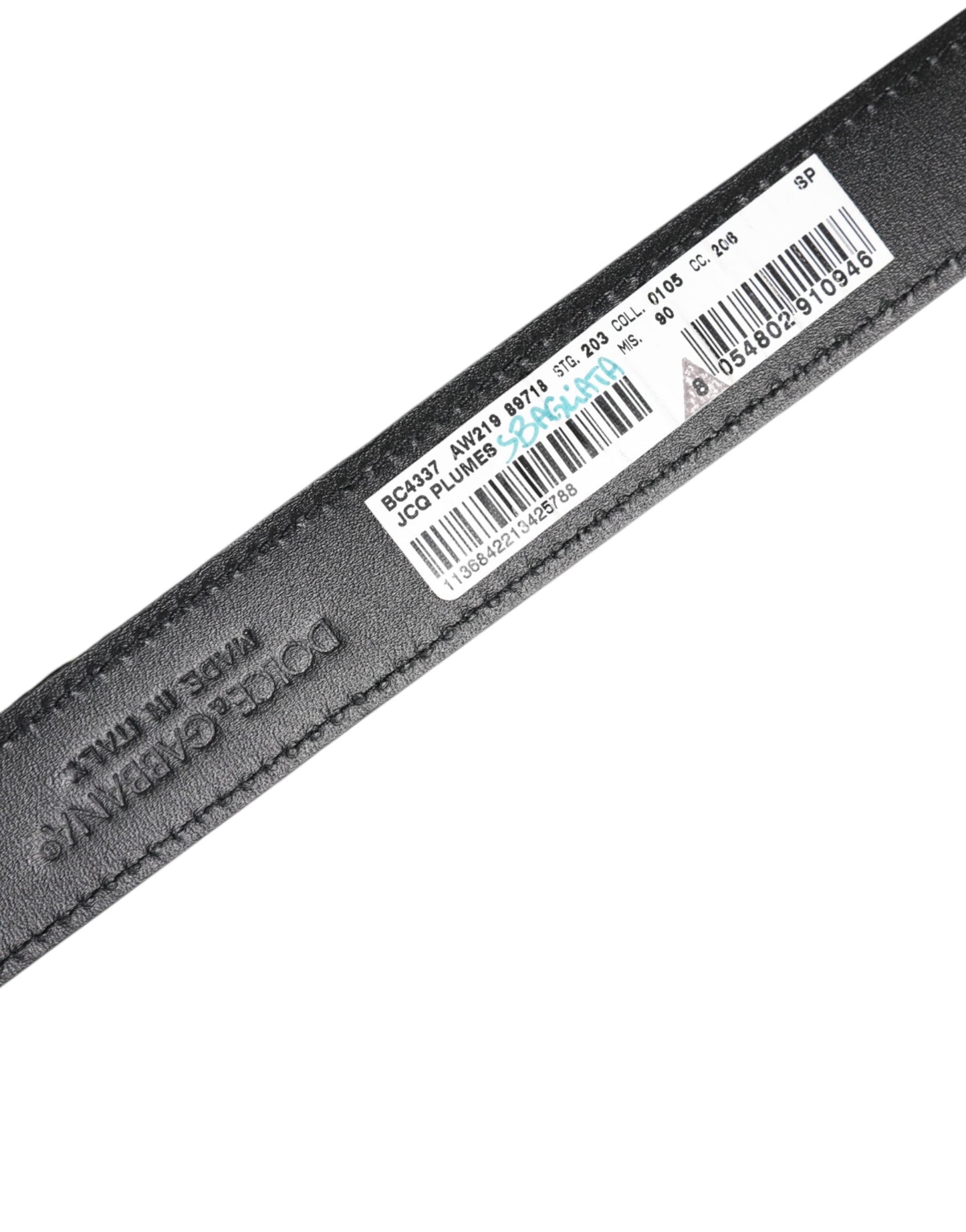 Ceinture Dolce & Gabbana en cuir jacquard multicolore avec boucle en métal