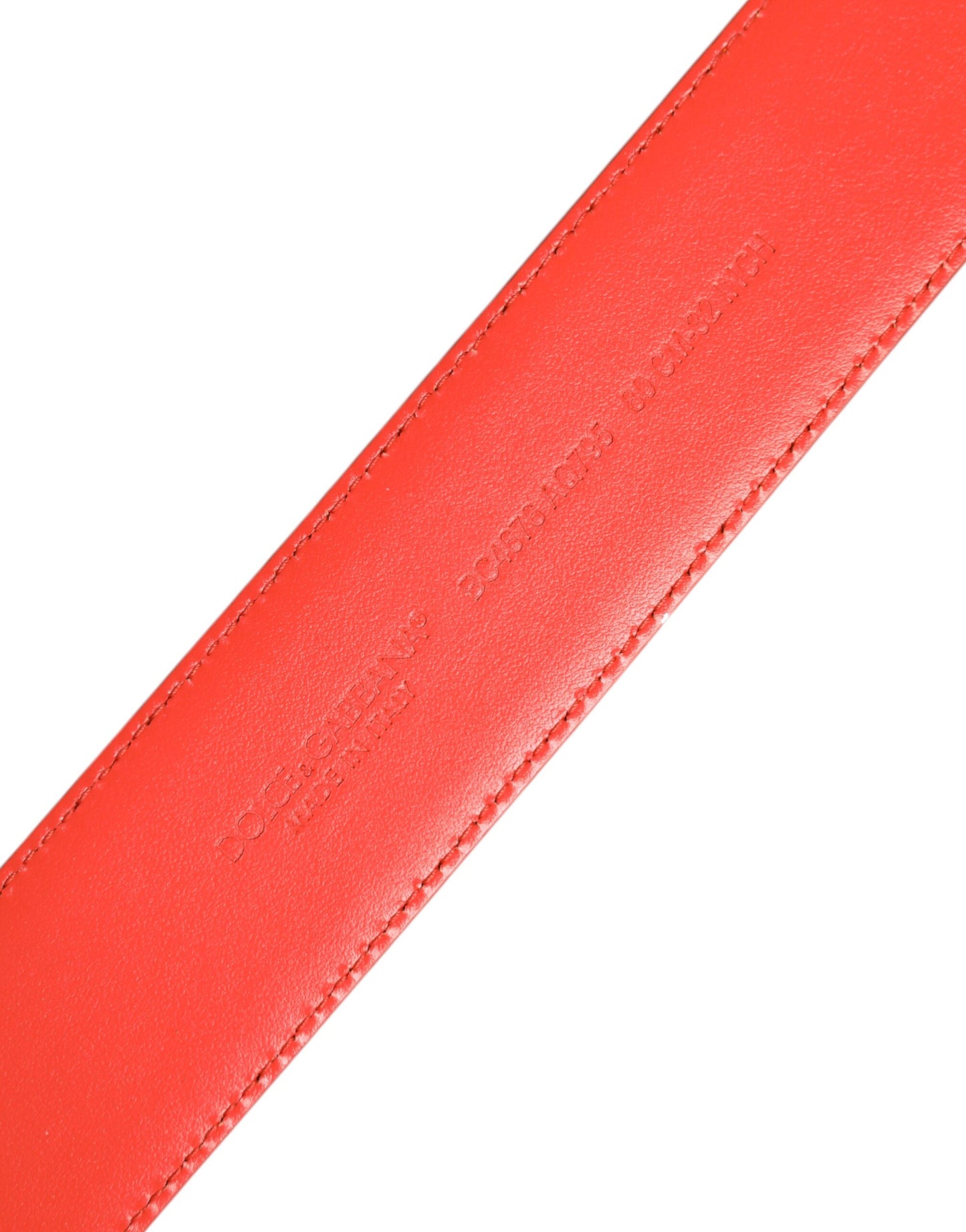 Ceinture à boucle logo en métal doré orange Dolce & Gabbana