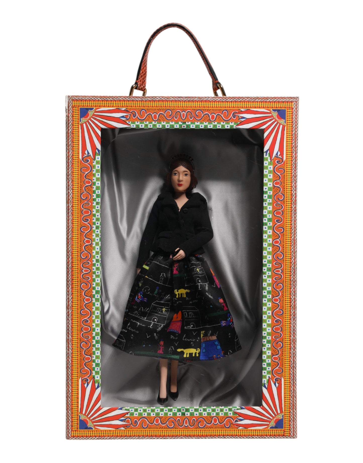 Poupées Dolce & Gabbana en céramique, porcelaine, cuir et robe noire