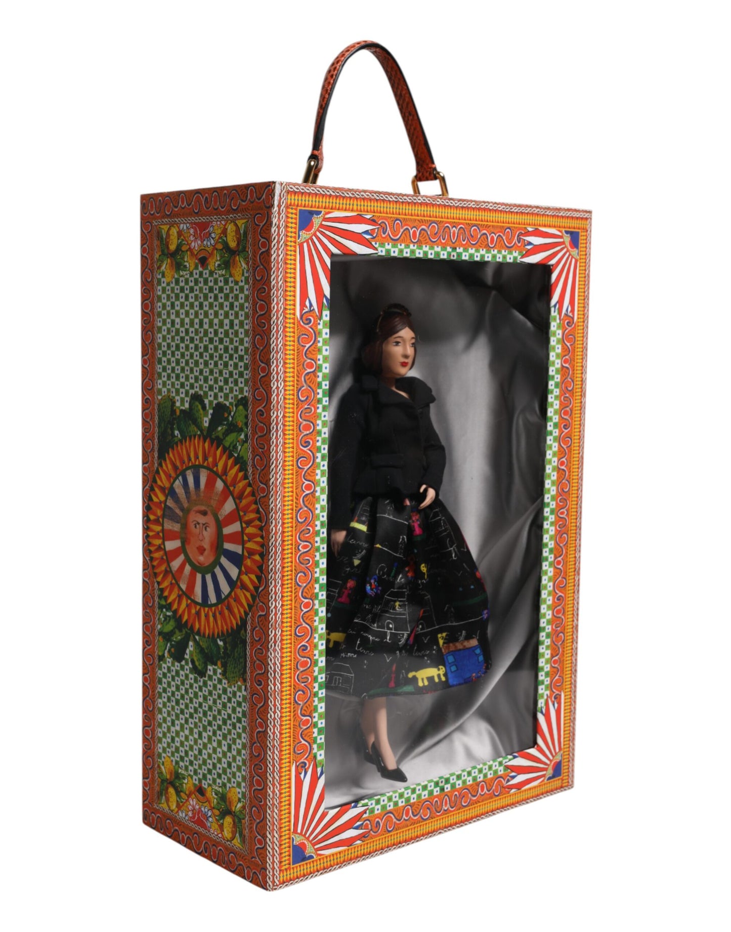 Poupées Dolce & Gabbana en céramique, porcelaine, cuir et robe noire