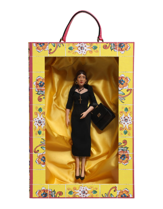 Dolce & Gabbana Zwarte Jurk Keramiek Porselein Mode Leer Sicilië Poppen