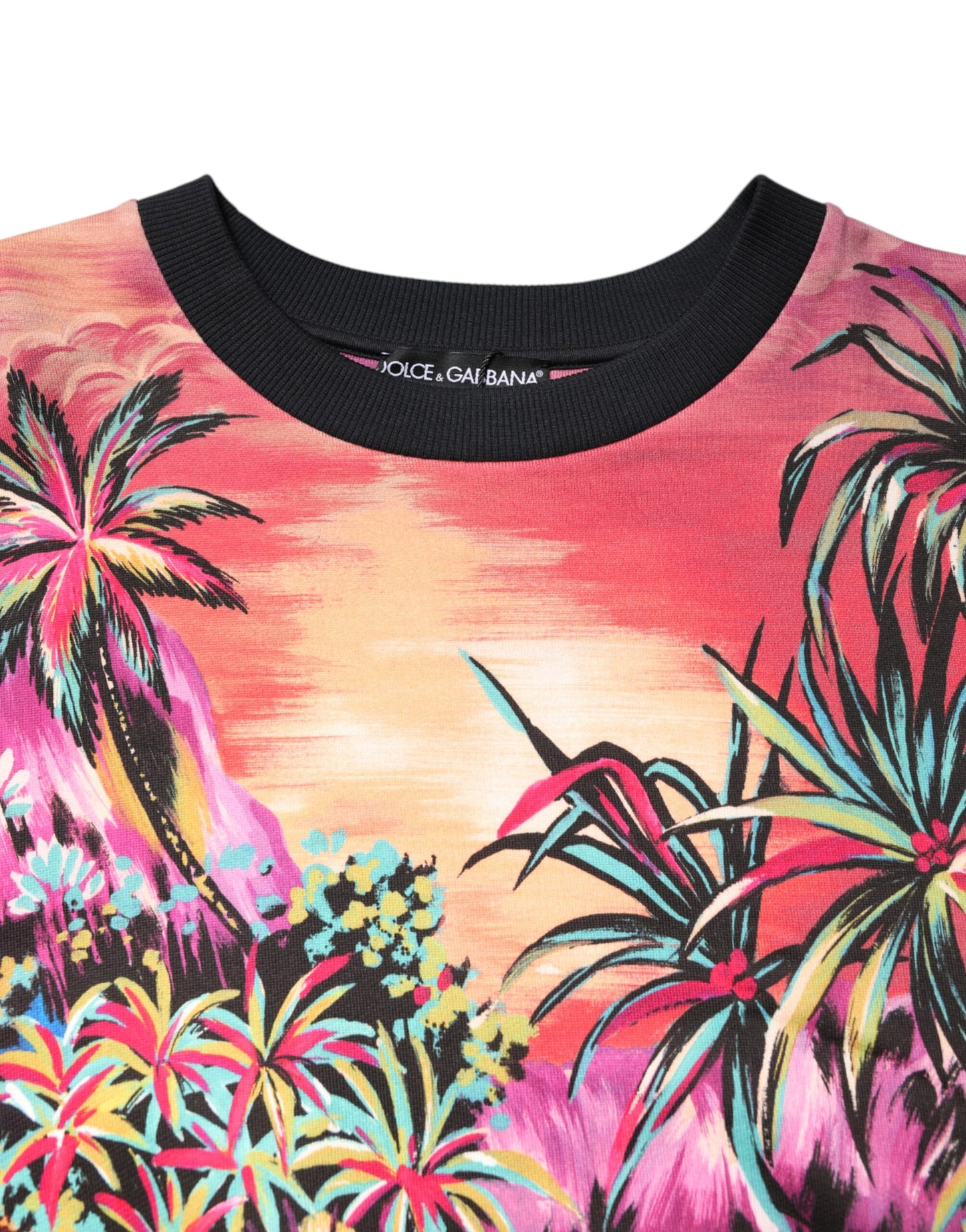 Dolce & Gabbana gebreide trui met ronde hals en multicolor print