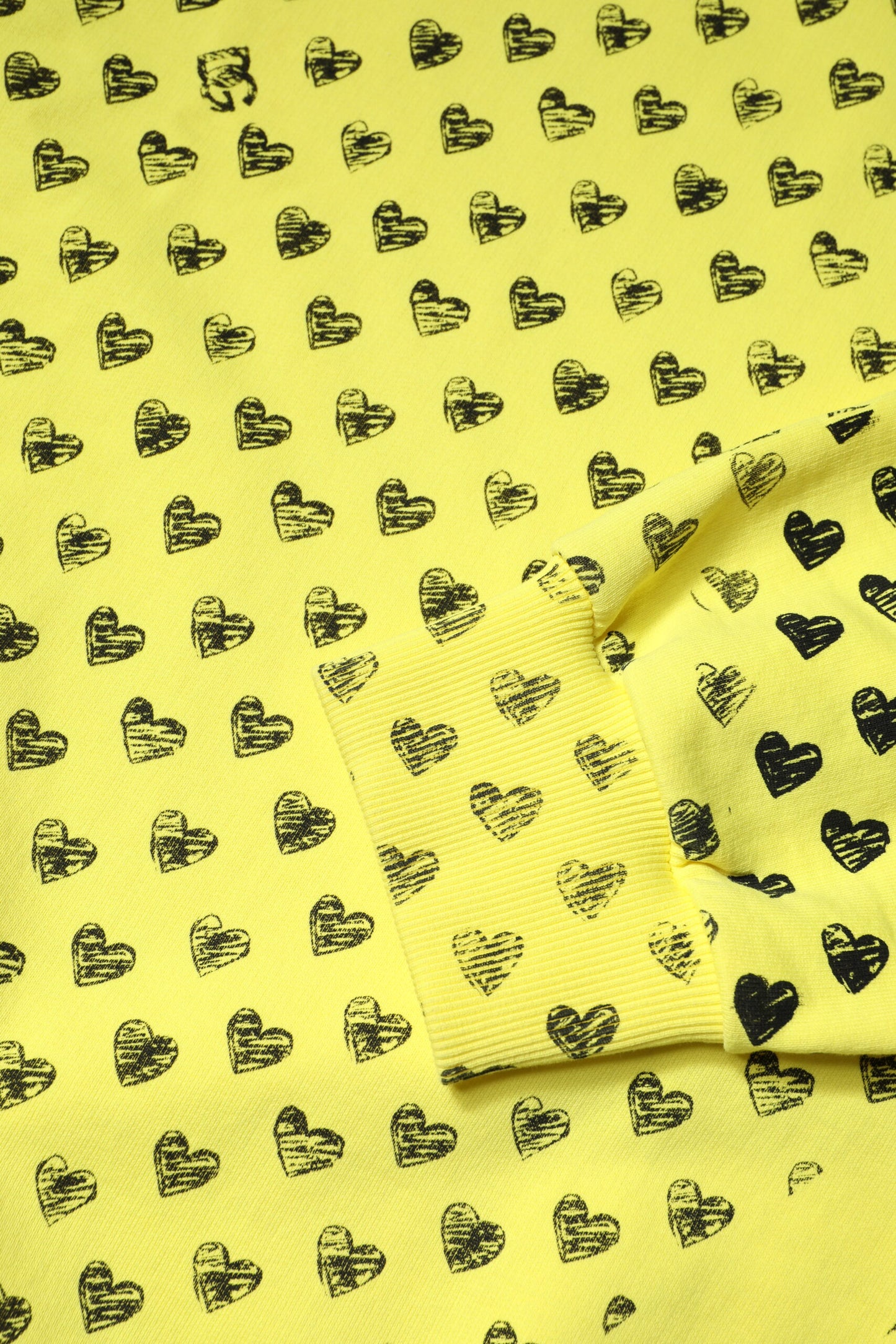 Pull en jersey à col rond avec motif cœur jaune de Dolce & Gabbana pour homme