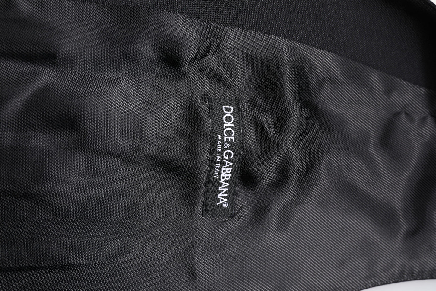 Dolce & Gabbana Zwarte Wollen Vestjurk Formeel Vest
