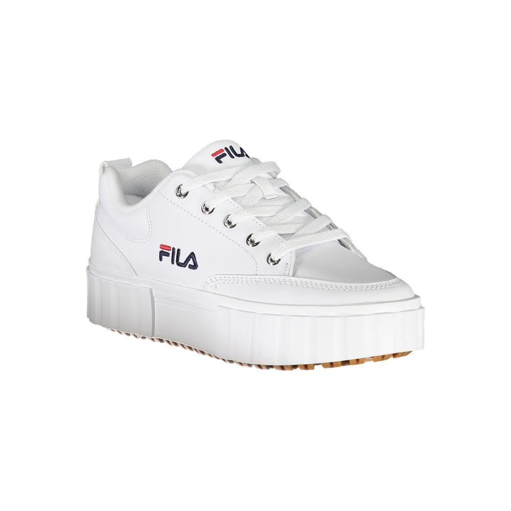 Sneakers compensées blanches Fila Chic avec détails brodés