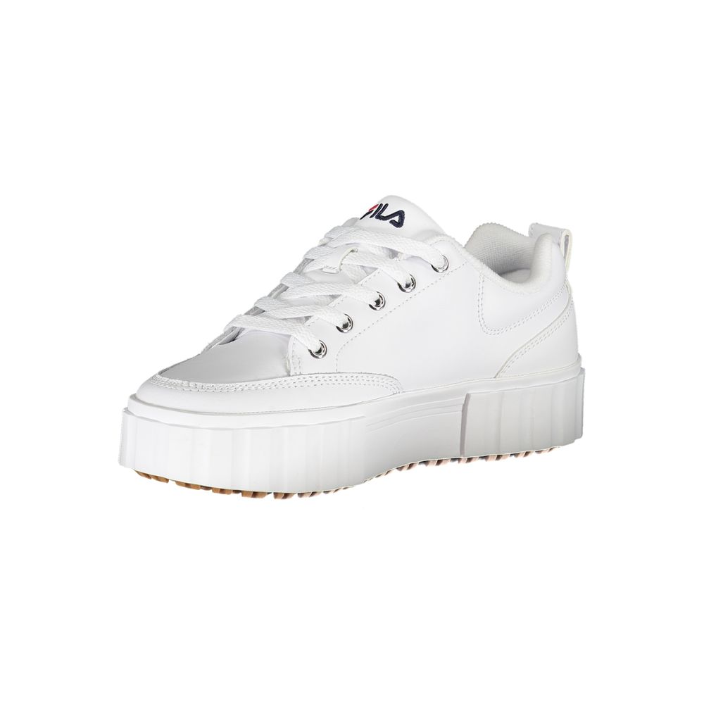 Sneakers compensées blanches Fila Chic avec détails brodés